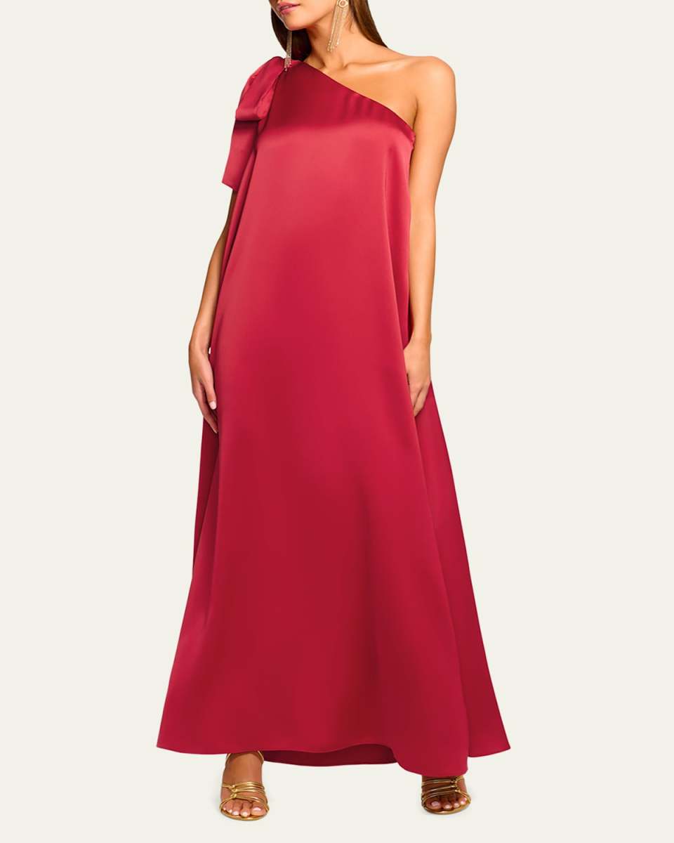Benita Sleeveless One-Shoulder Gown